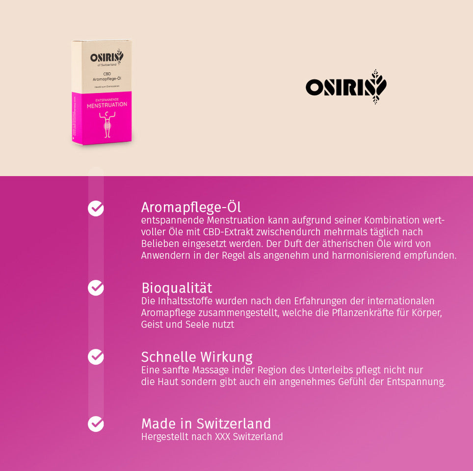 Osiris CBD Aromapflege-Öl Entspannende Menstruation